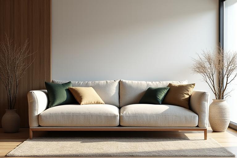 Elegant skreddersydd sofa i en moderne stue